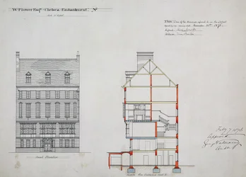 Design for a House for W. Flower Esq, Chelsea Embankment, London, 1876